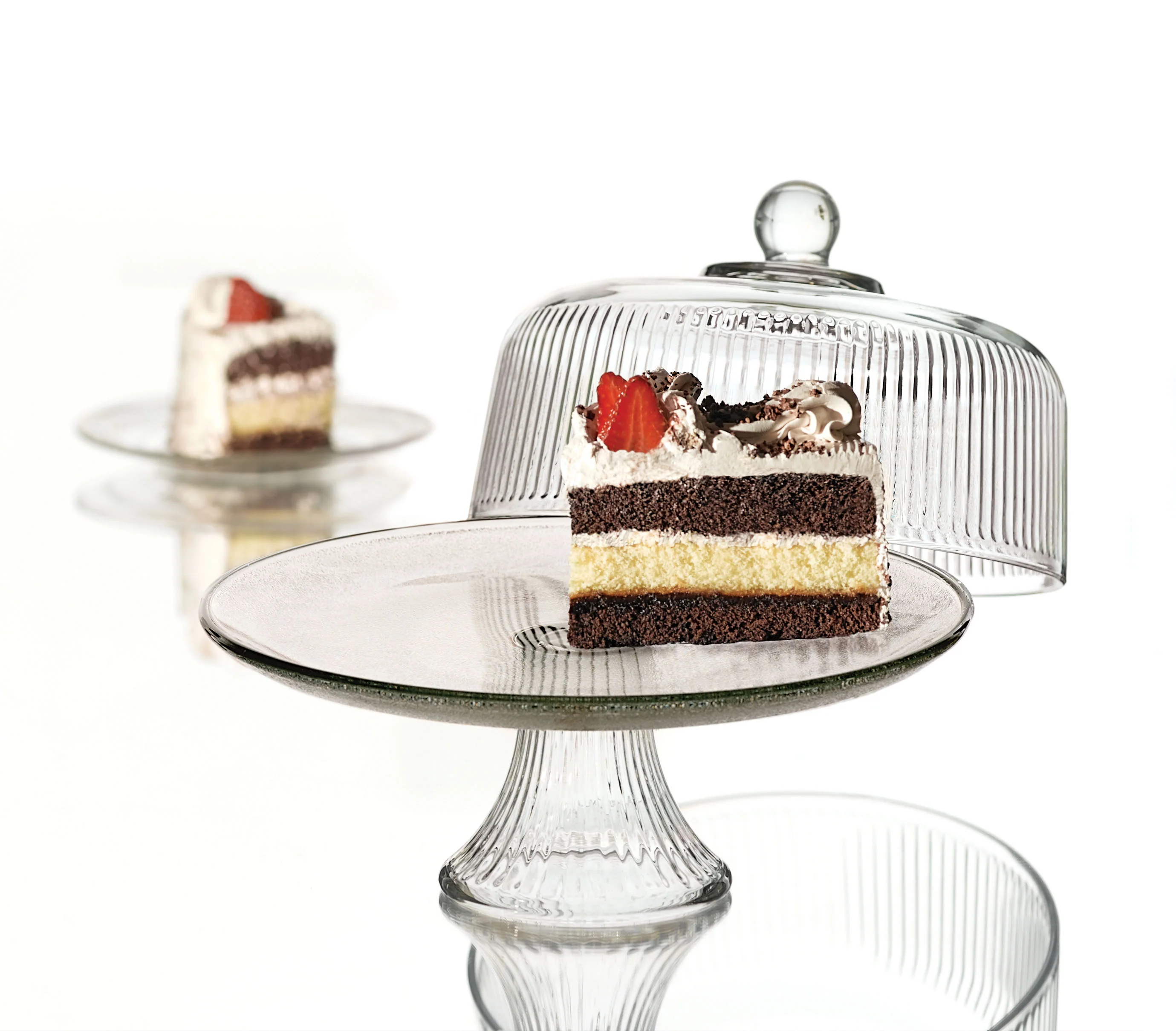 Anchor Hocking® Monaco 2 Pc Ribbed Cake Stand w/Domed Lid - Image 5