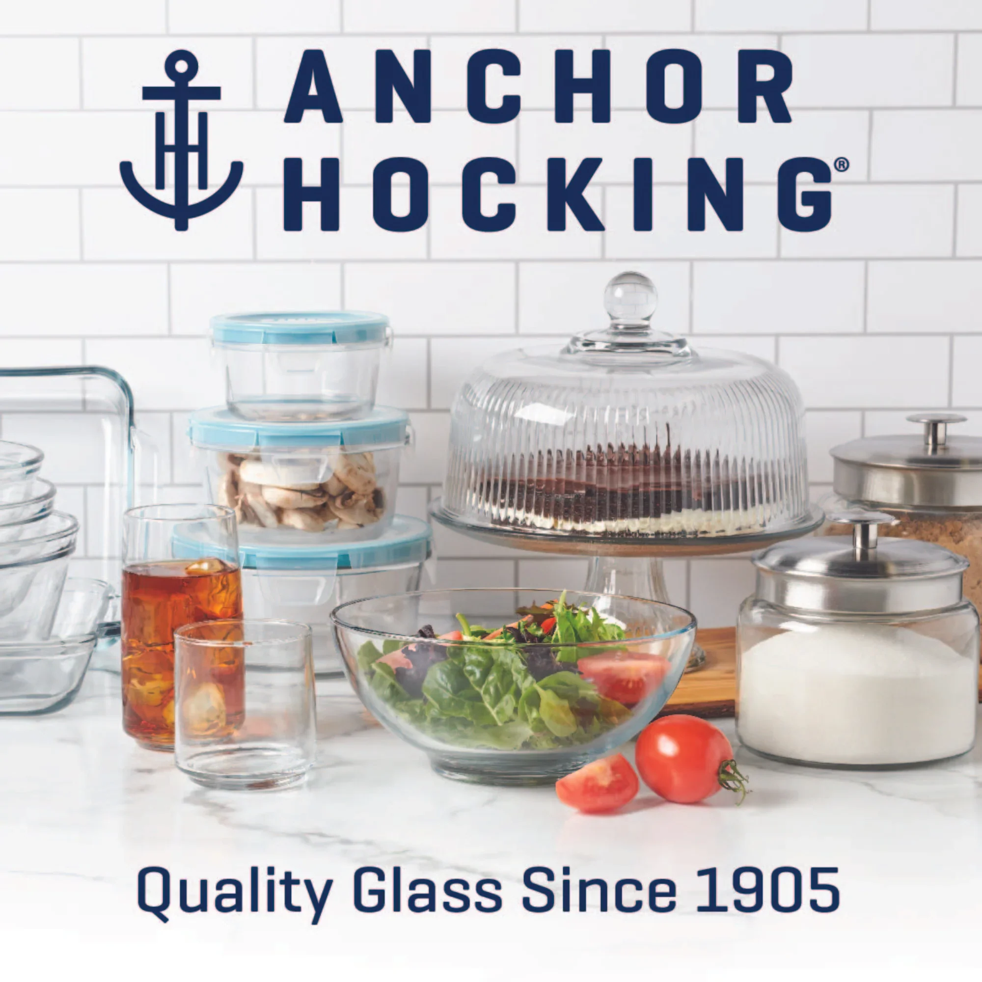 Anchor Hocking® Monaco 2 Pc Ribbed Cake Stand w/Domed Lid - Image 7