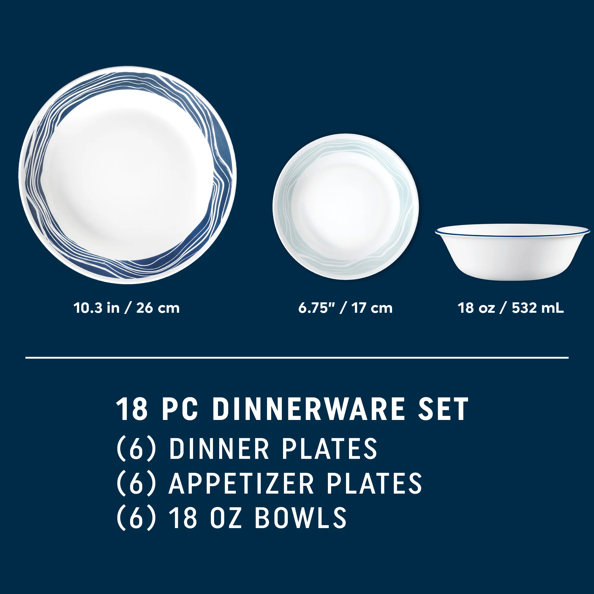 Corelle® Acadia 18 Piece Dinner Set - Image 5