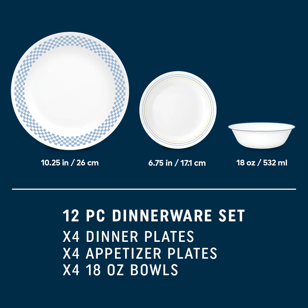 Corelle® Amelia 12 Piece Dinner Set - Image 4