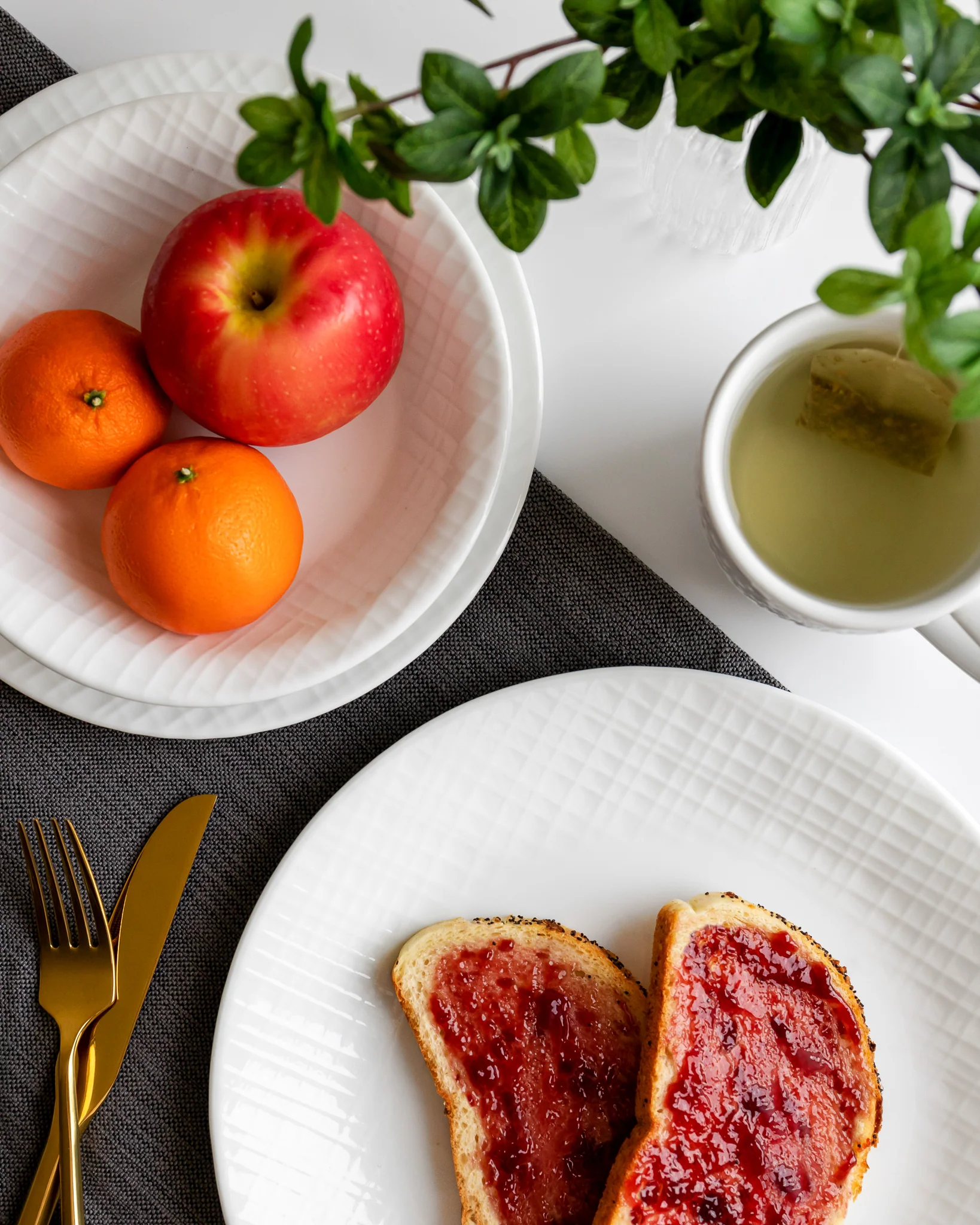 Corelle® Linen Weave 12 Piece Dinner Set - Image 3