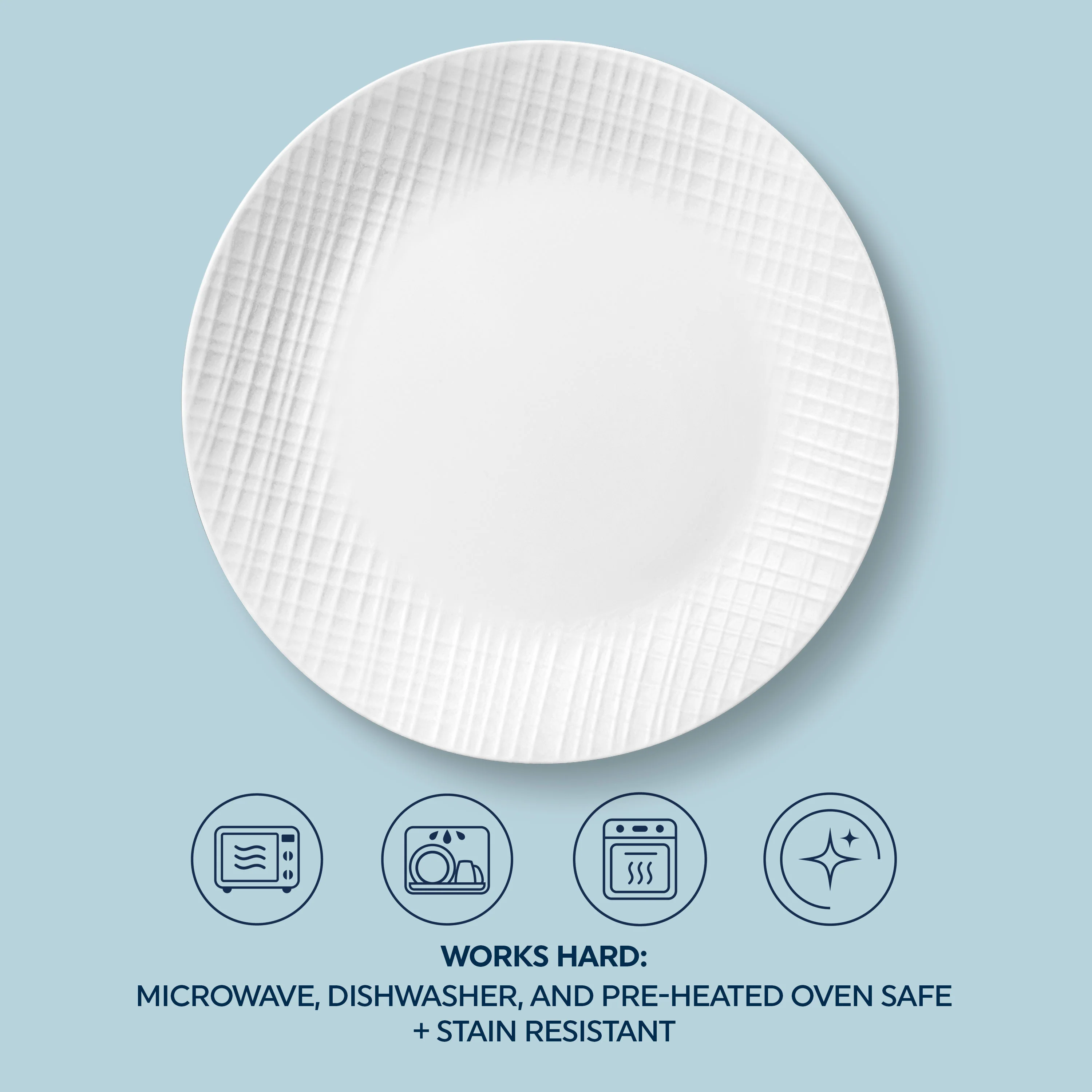 Corelle® Linen Weave 12 Piece Dinner Set - Image 6
