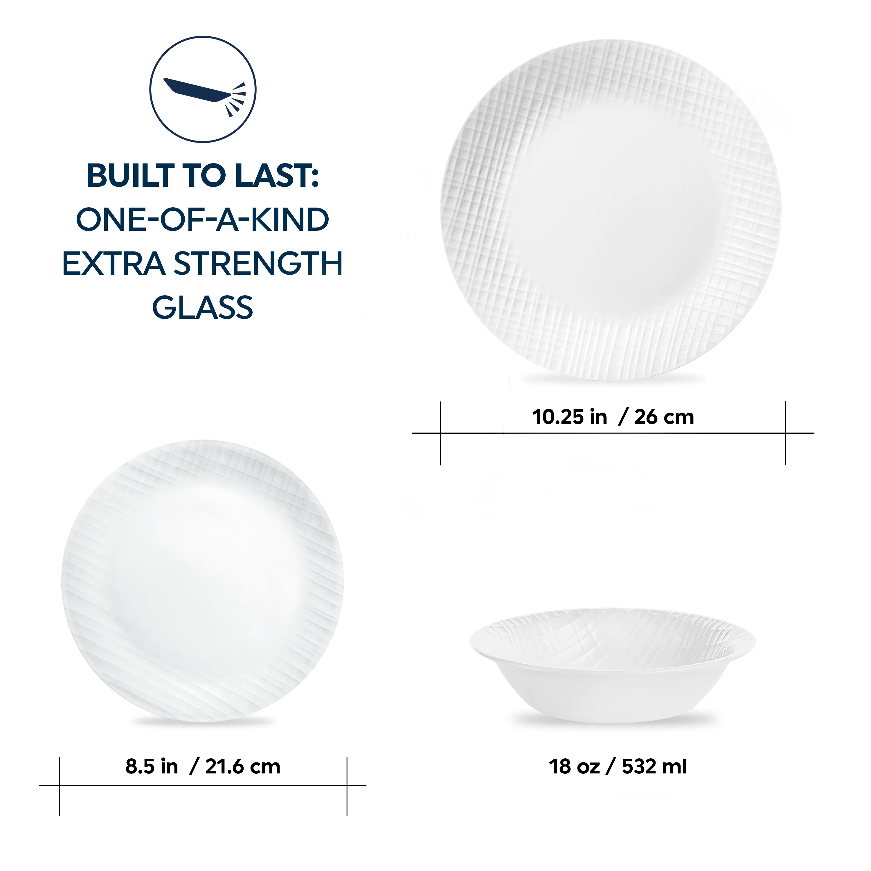 Corelle® Linen Weave 12 Piece Dinner Set - Image 8