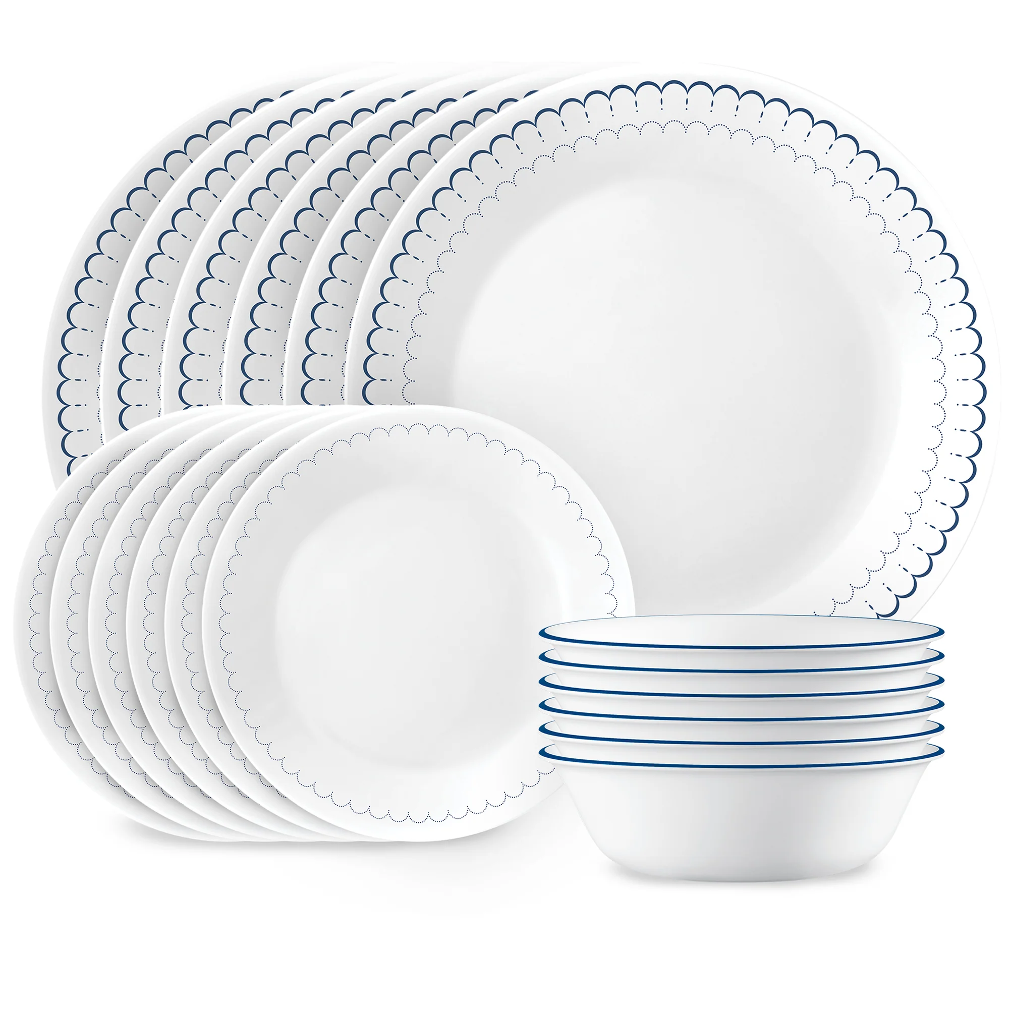 Corelle® Caspian Lace 18 Piece Dinner Set-DTCM