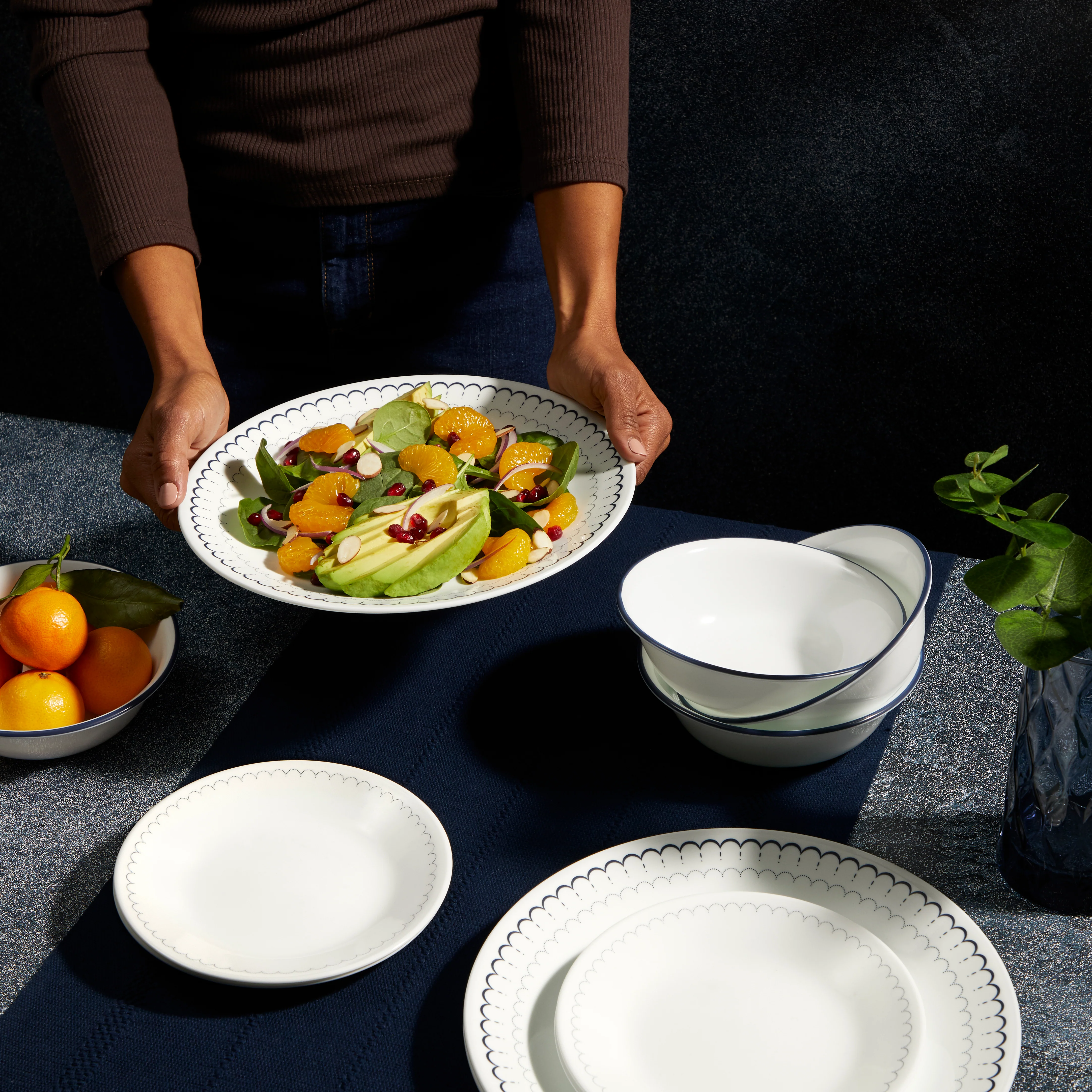 Corelle® Caspian Lace 18 Piece Dinner Set-DTCM - Image 3