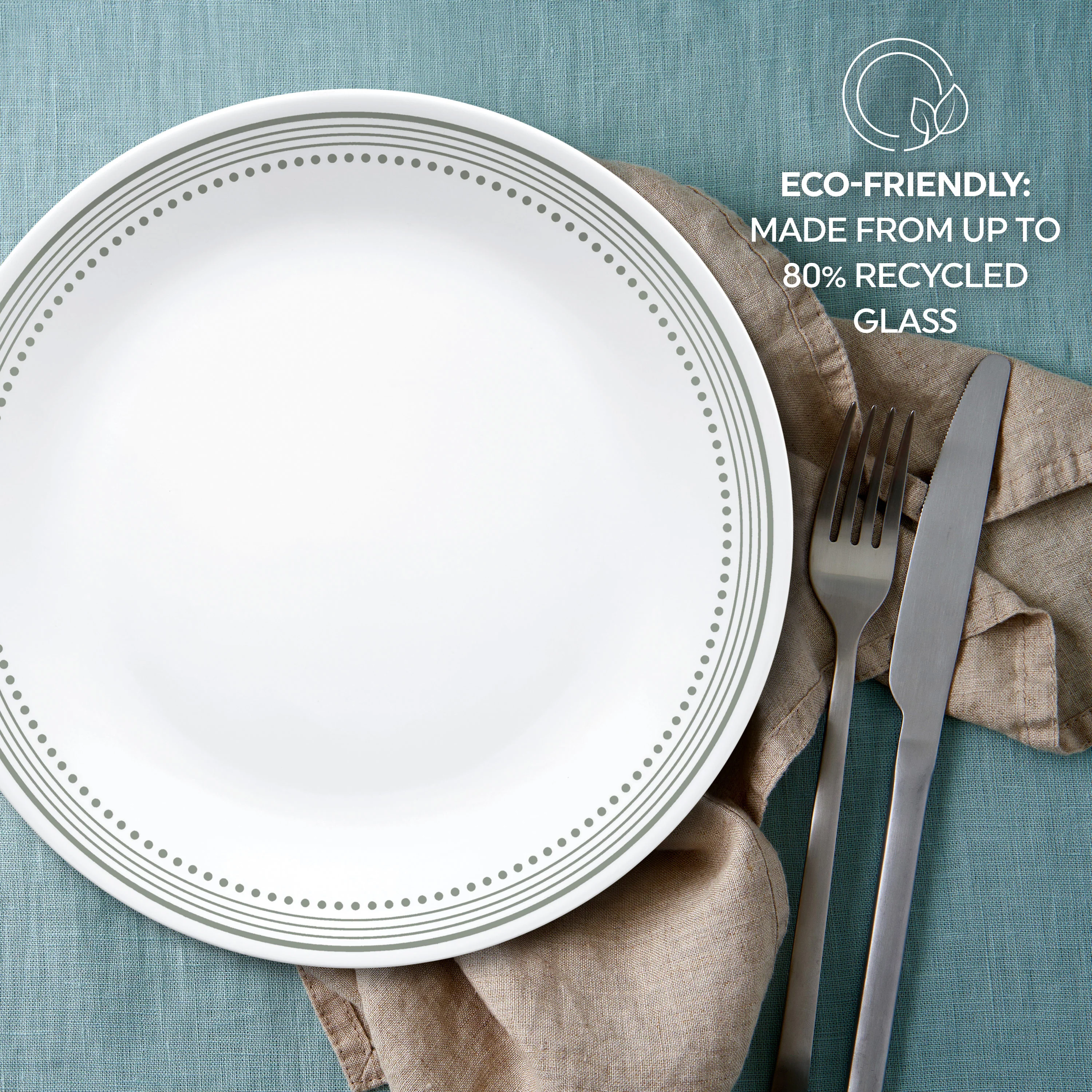 Corelle® Mystic Gray 12 Piece Dinner Set - Image 4
