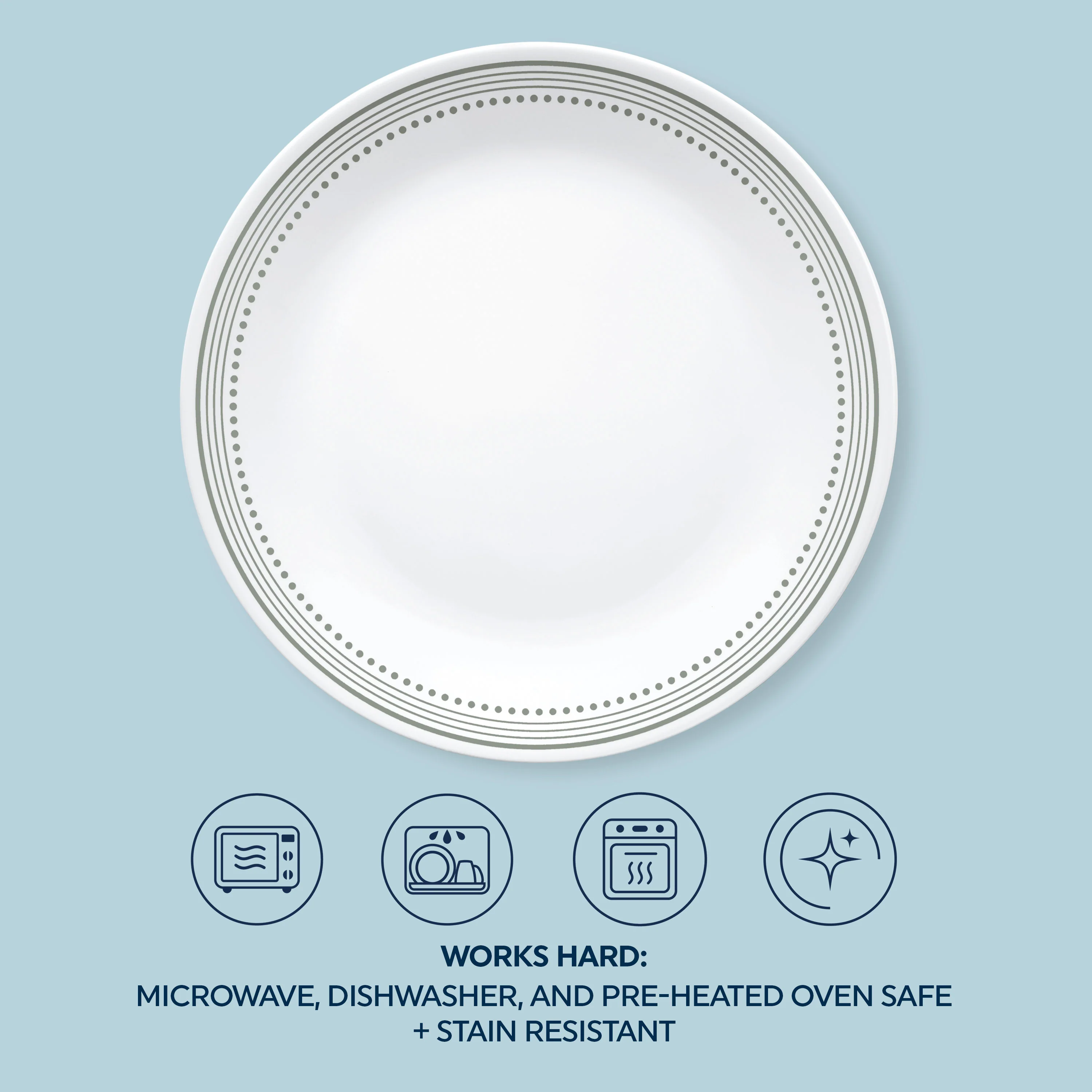 Corelle® Mystic Gray 12 Piece Dinner Set - Image 5