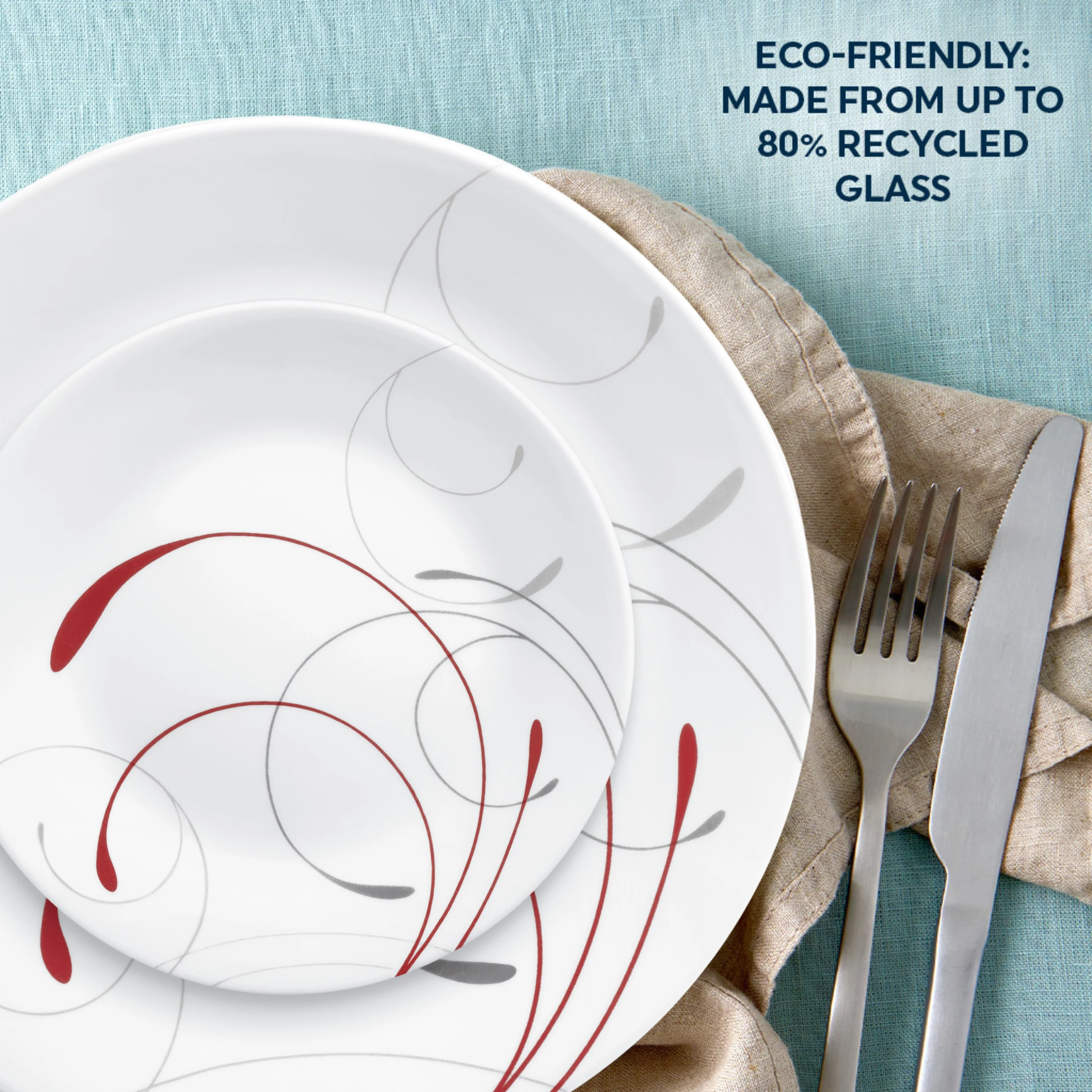 Corelle® Splendor 12 Piece Dinner Set - Image 3