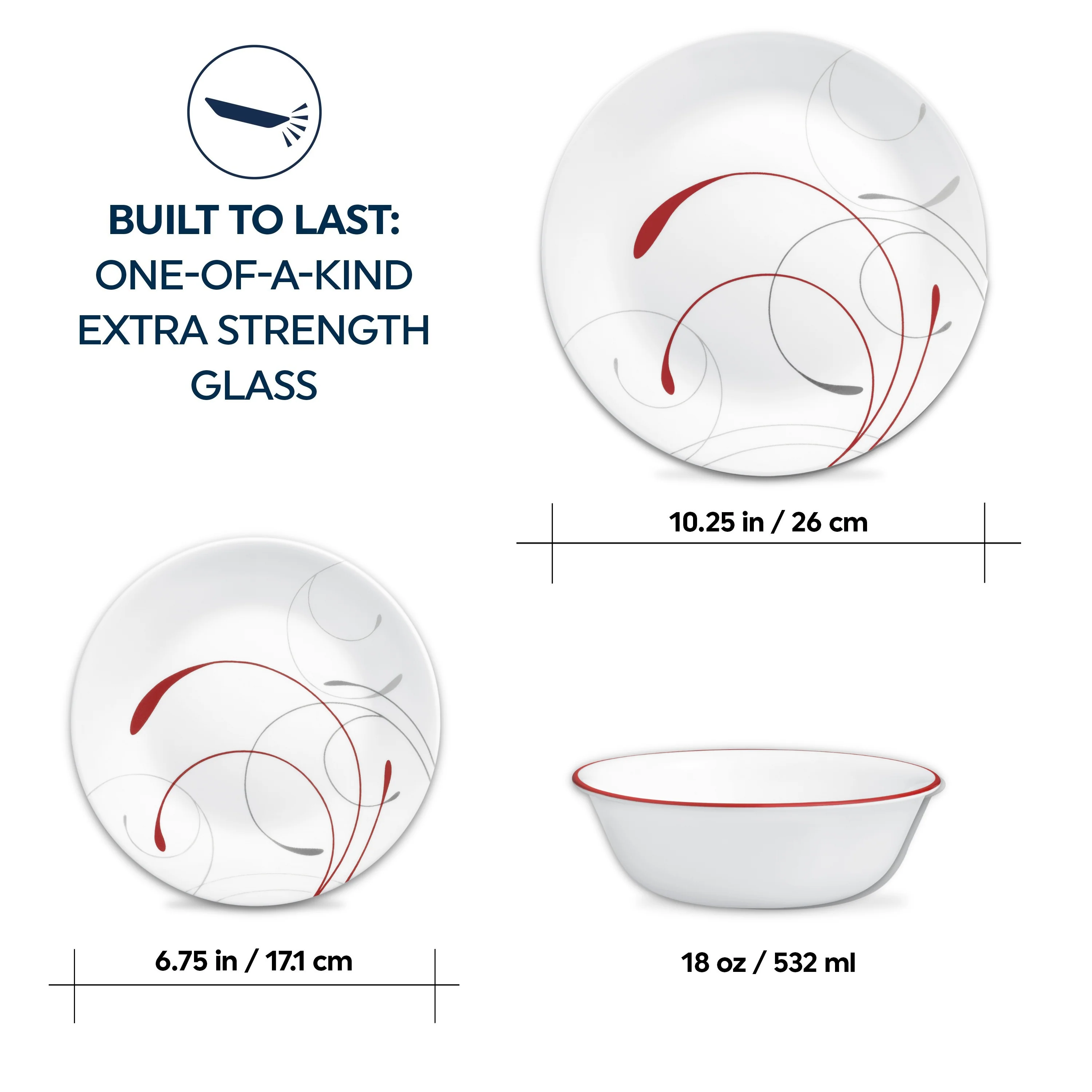 Corelle® Splendor 12 Piece Dinner Set - Image 6