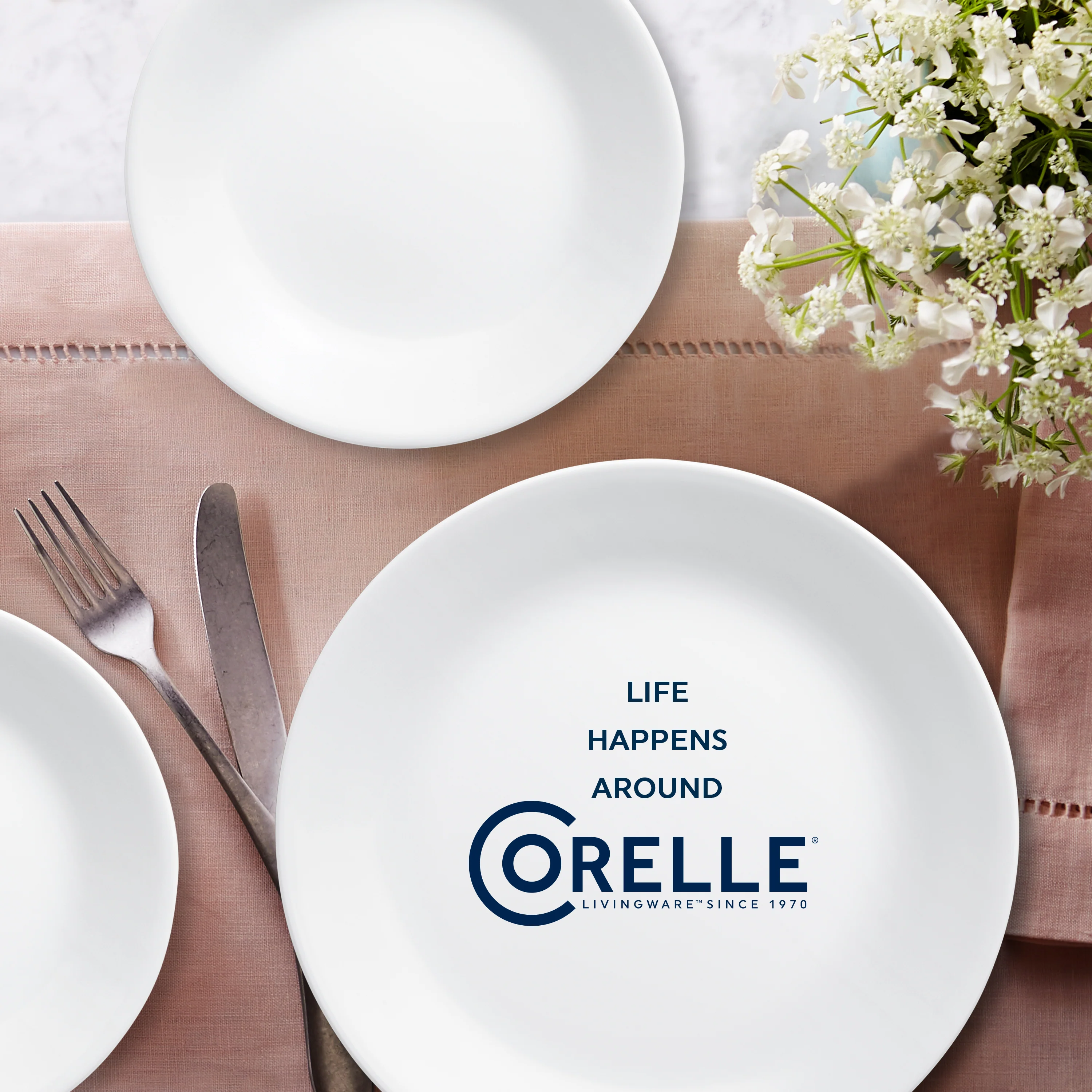 Corelle® Winter Frost White 12 Piece Dinner Set - Image 5