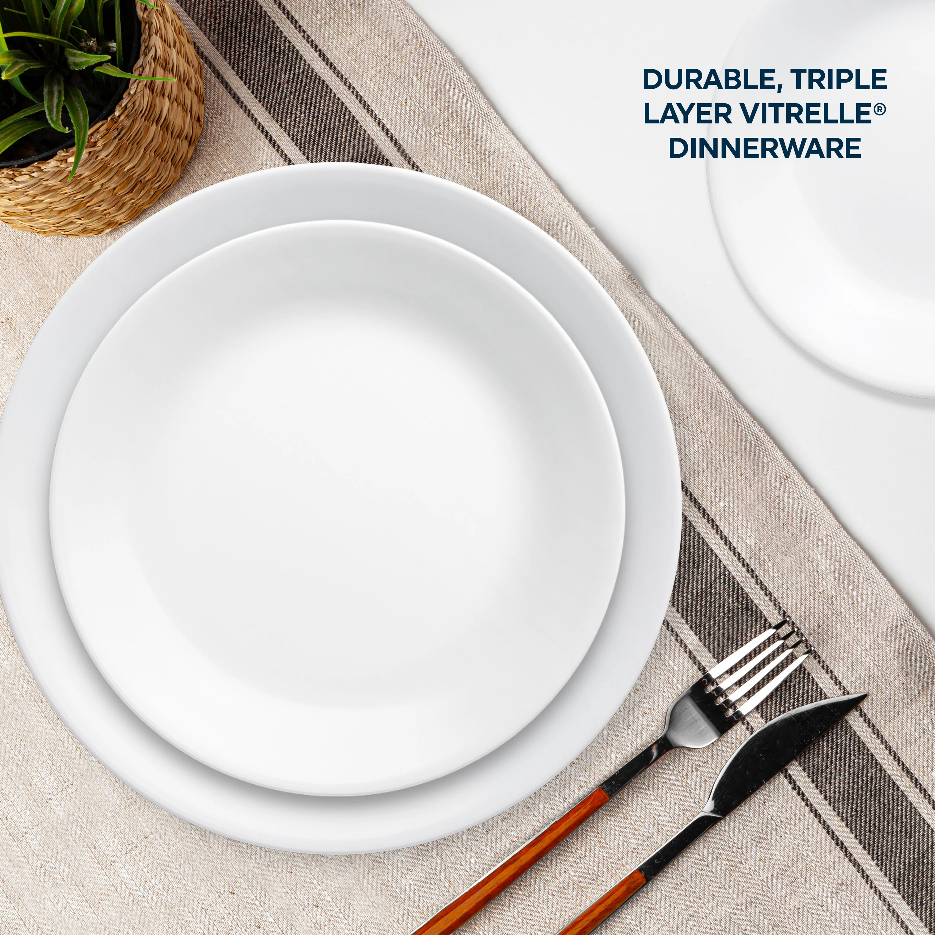Corelle® Winter Frost White 12 Piece Dinner Set - Image 6