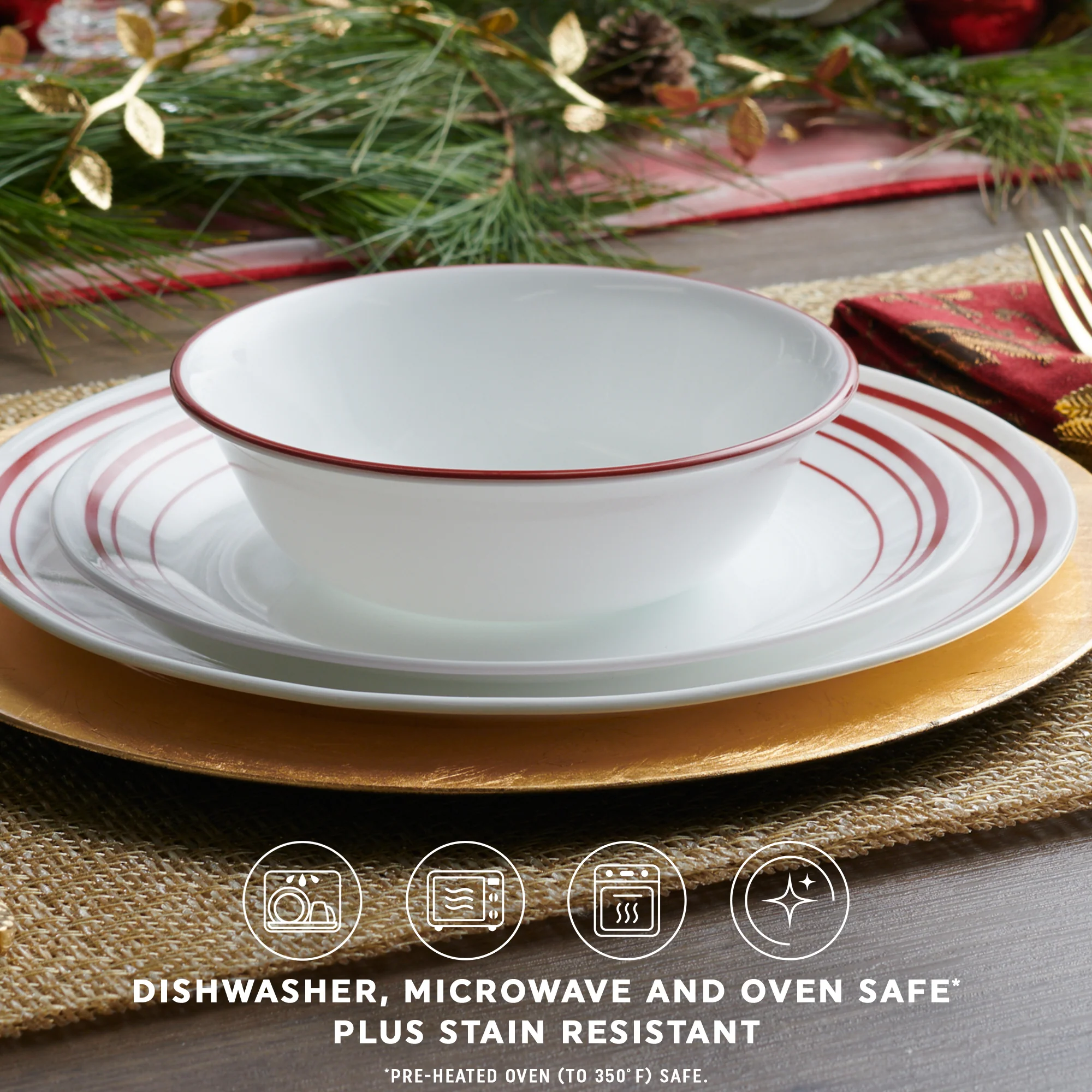 Corelle® Logan 18 Piece Dinner Set - Image 5