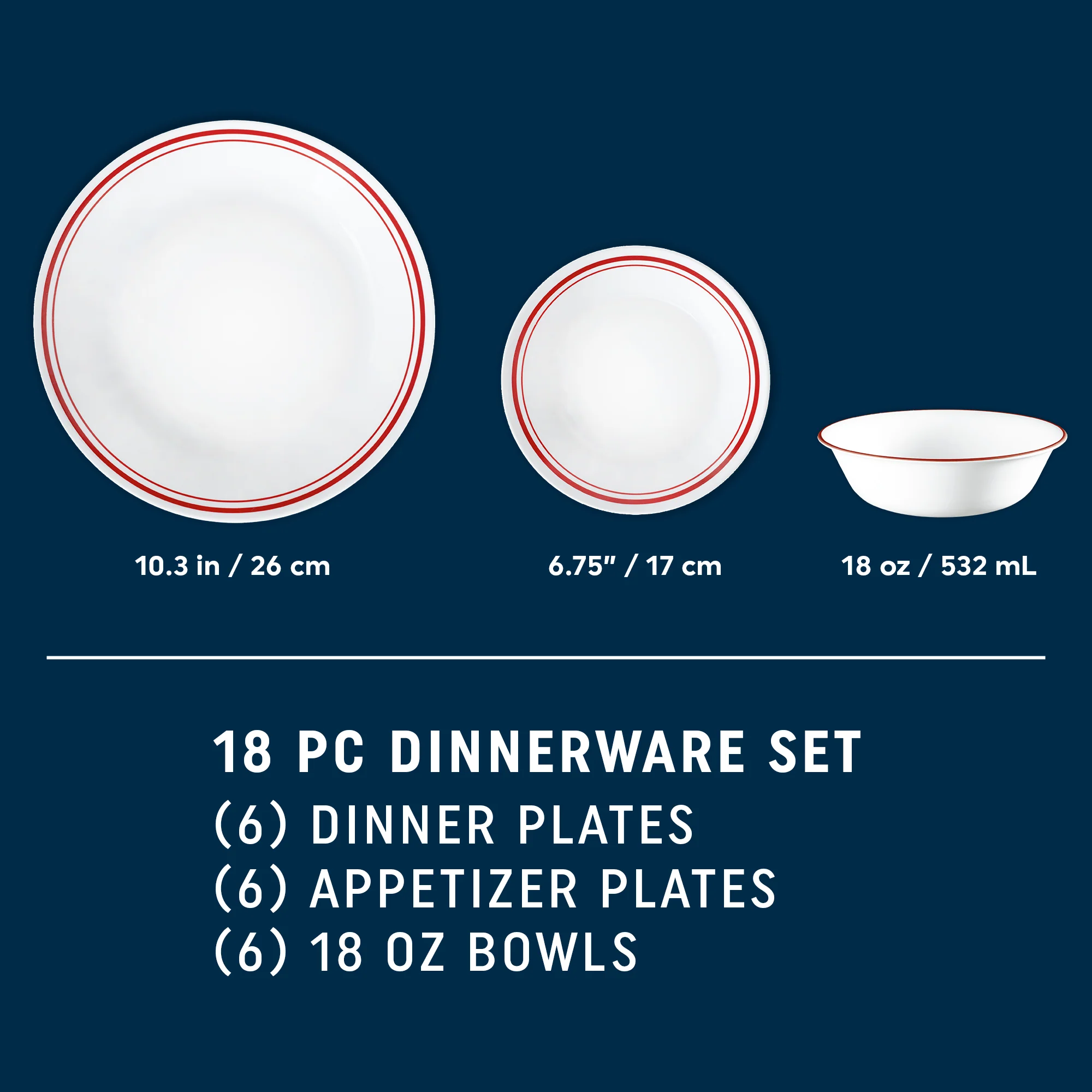 Corelle® Logan 18 Piece Dinner Set - Image 6