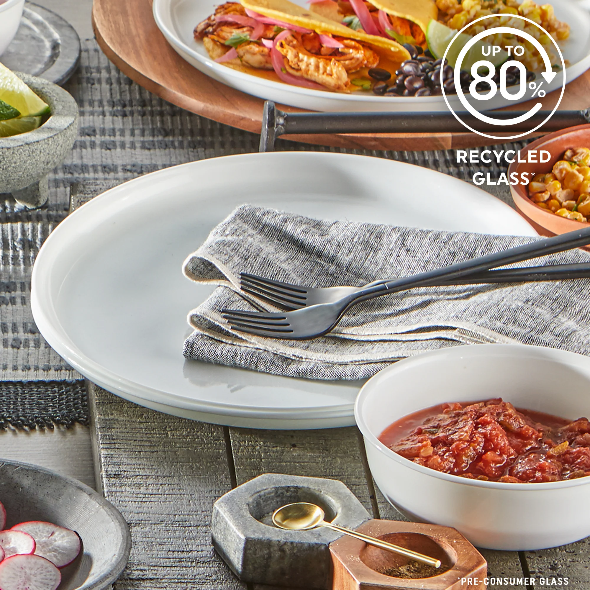 Corelle® Modern Round 12 Piece Dinner Set - Image 2