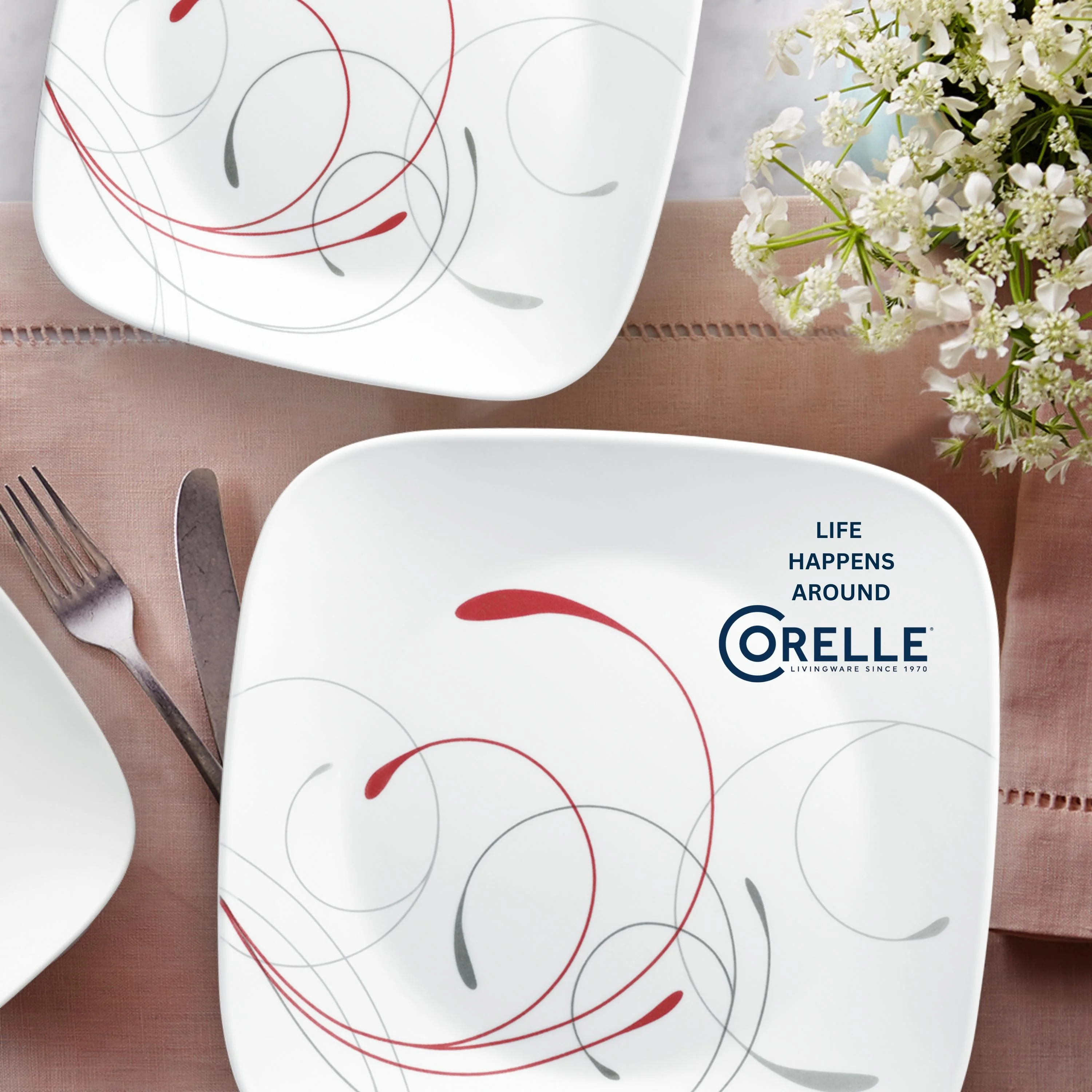 Corelle® Square Splendor 12 Piece Dinner Set - Image 3