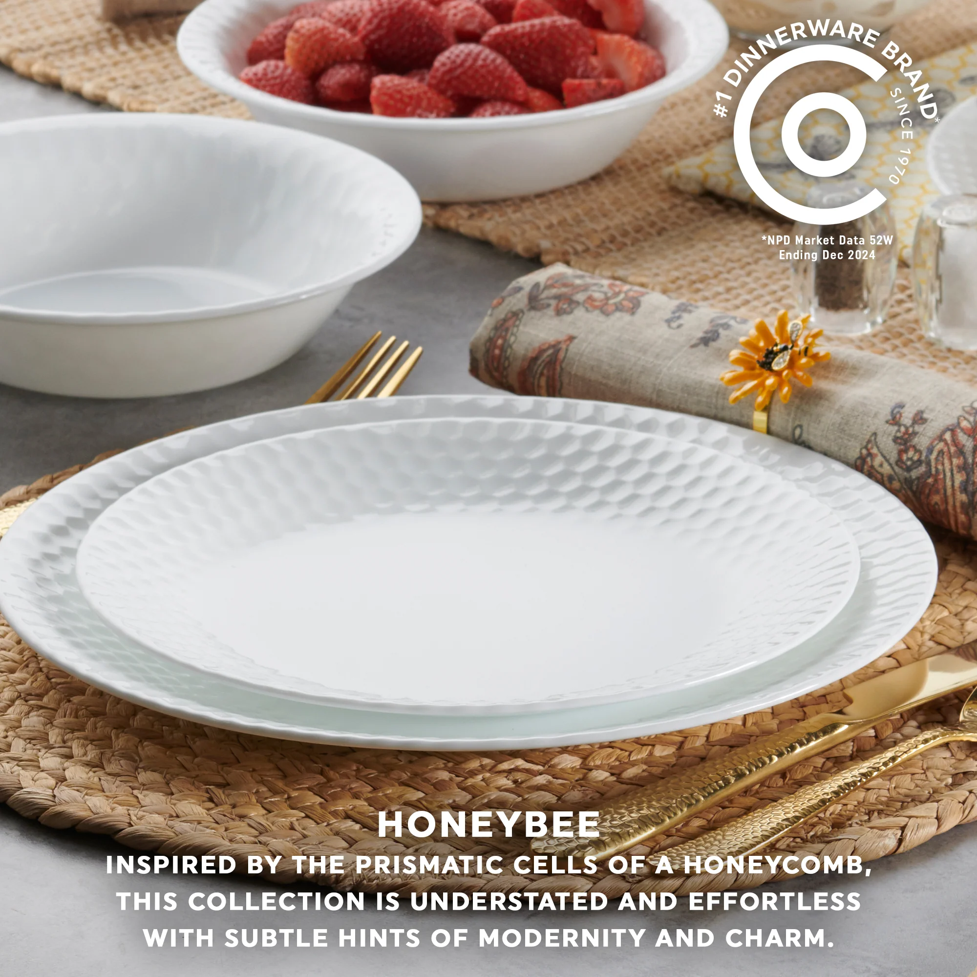 Corelle® Honeybee 18 Piece Dinner Set - Image 2
