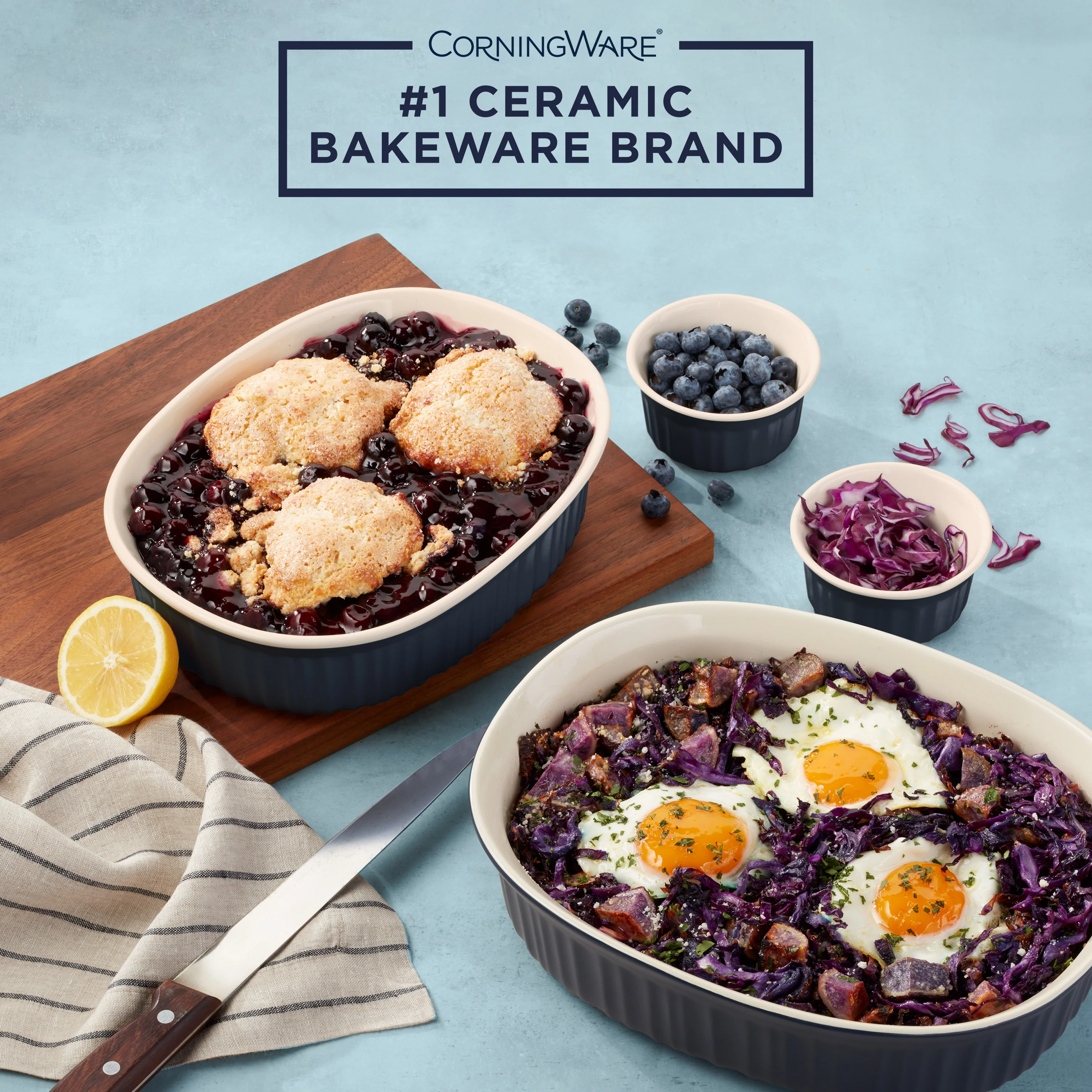 BLACK FRIDAY Corningware® FW Colors 10 Piece Set Navy - Image 3