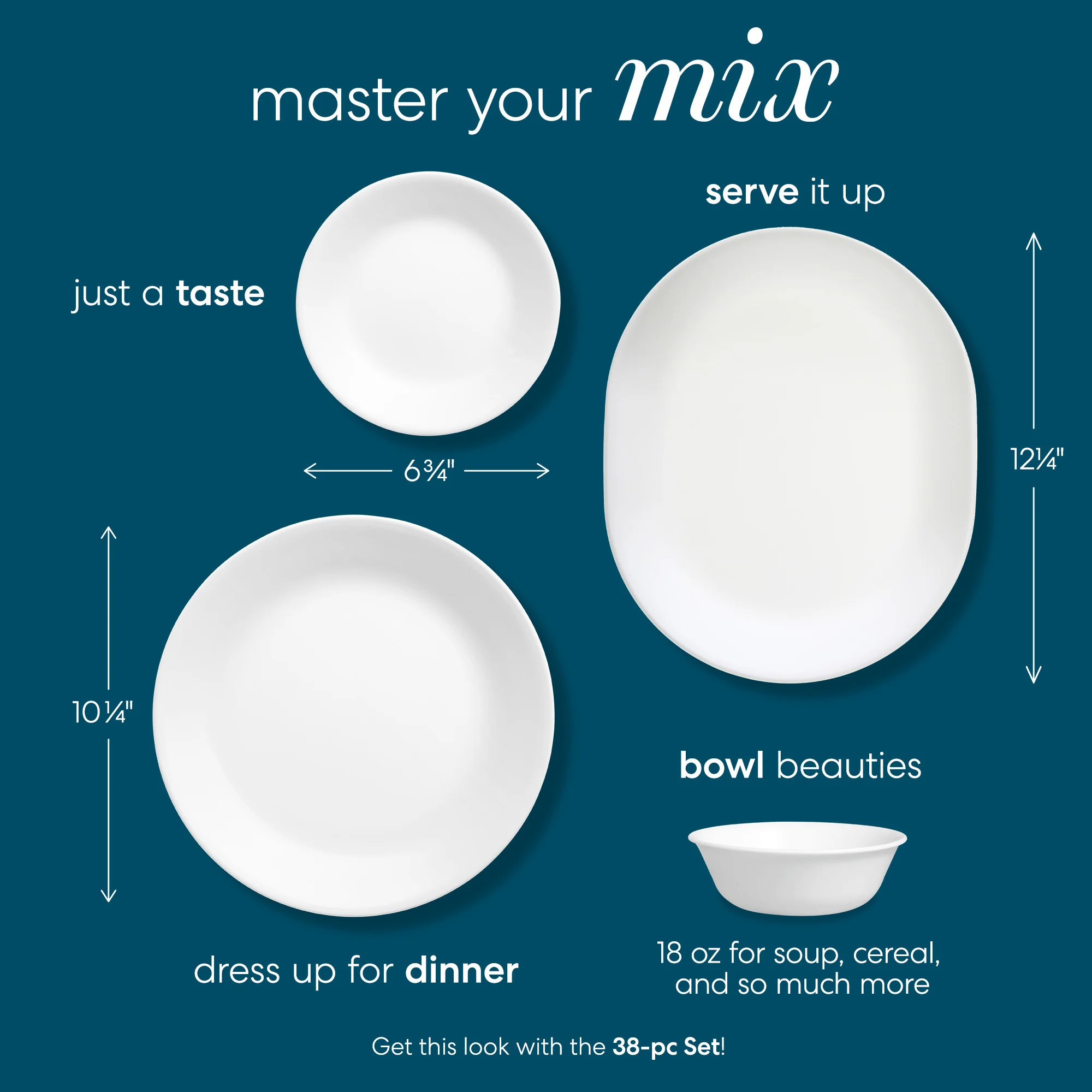 Corelle® Winter Frost White 38 Piece Dinner Set - Image 3