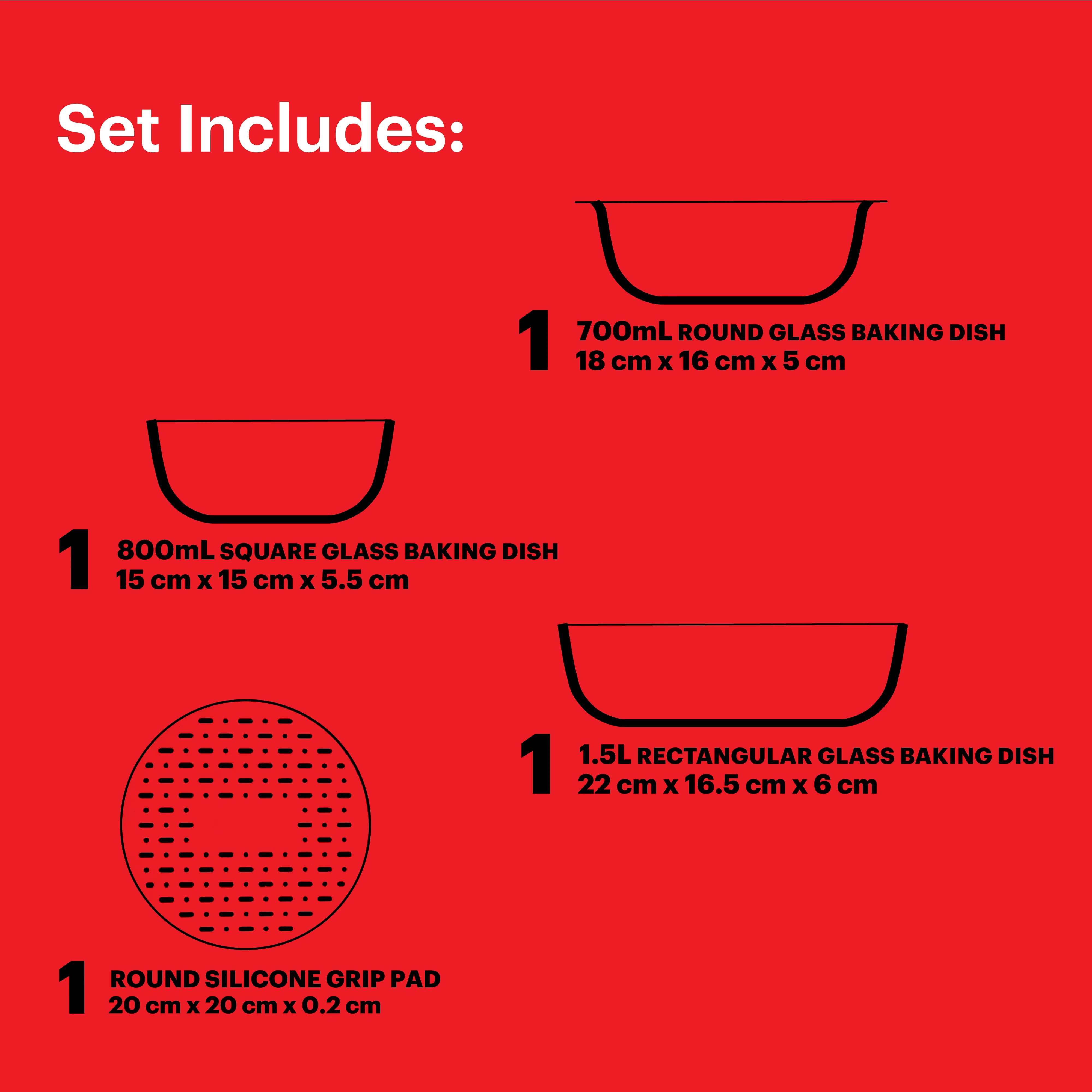 Pyrex® Air Fryer Kit 3 Piece Set - Image 3