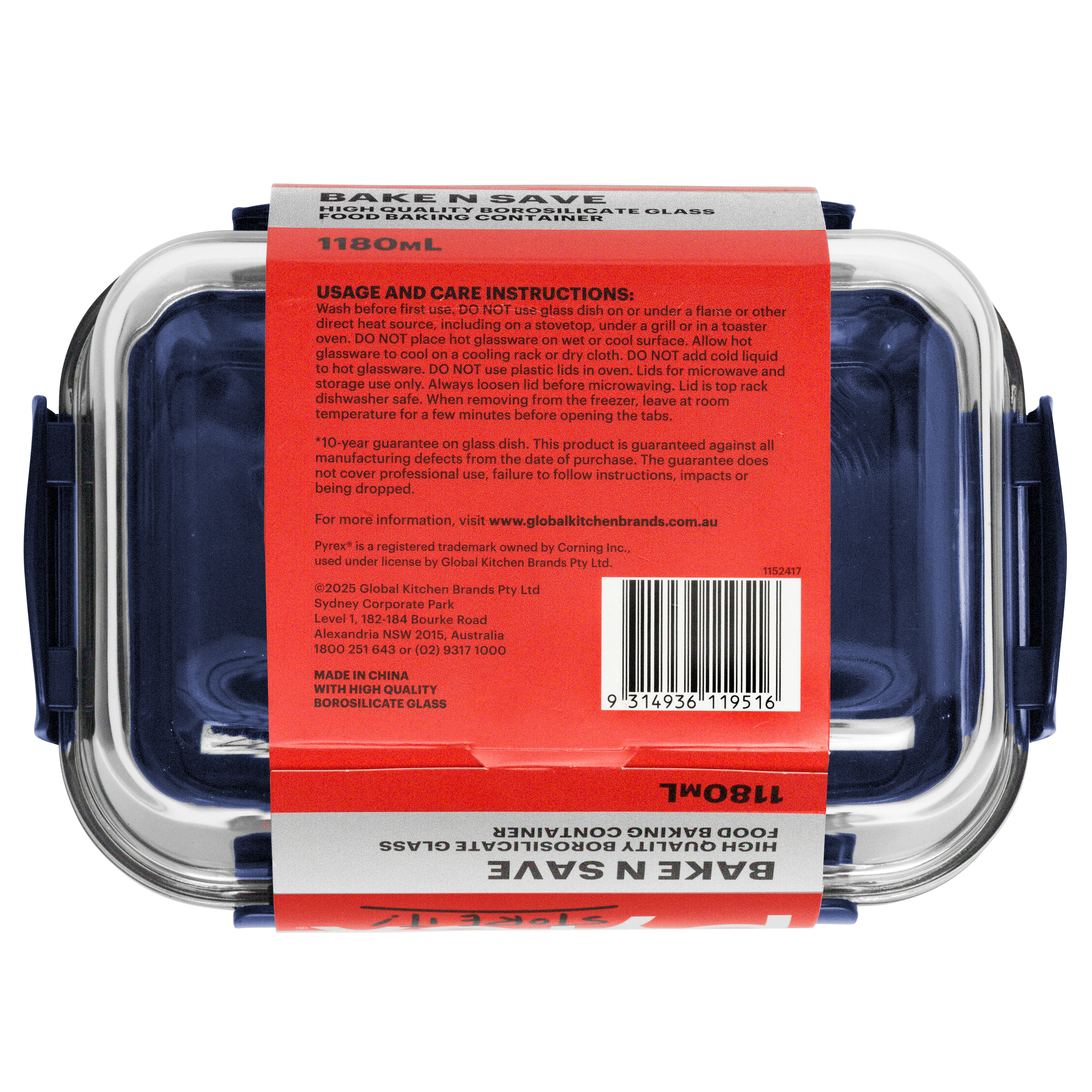 Pyrex® Bake N Save Storage 1.18L - Image 3