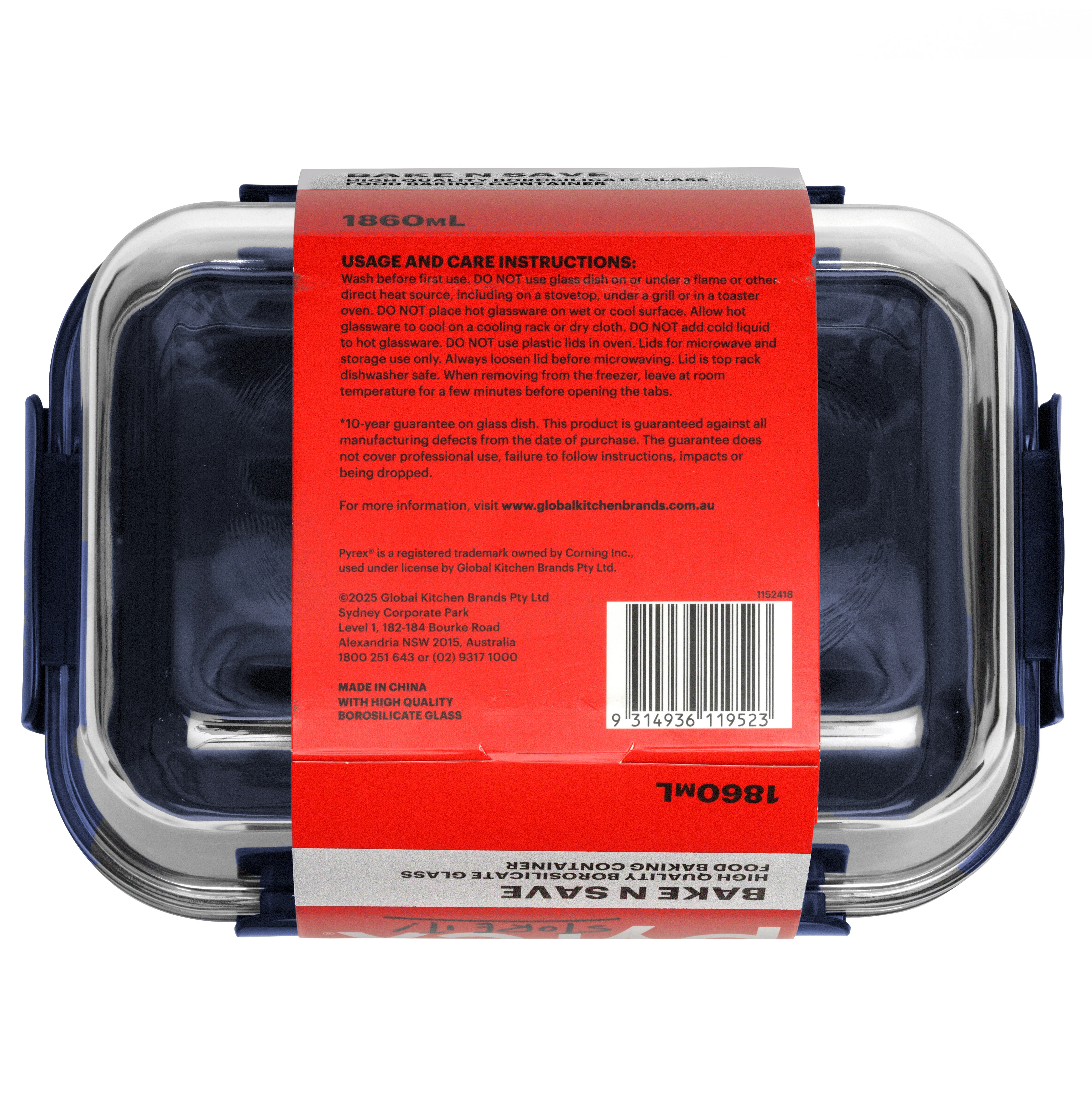 Pyrex® Bake N Save Storage 1.86L - Image 3