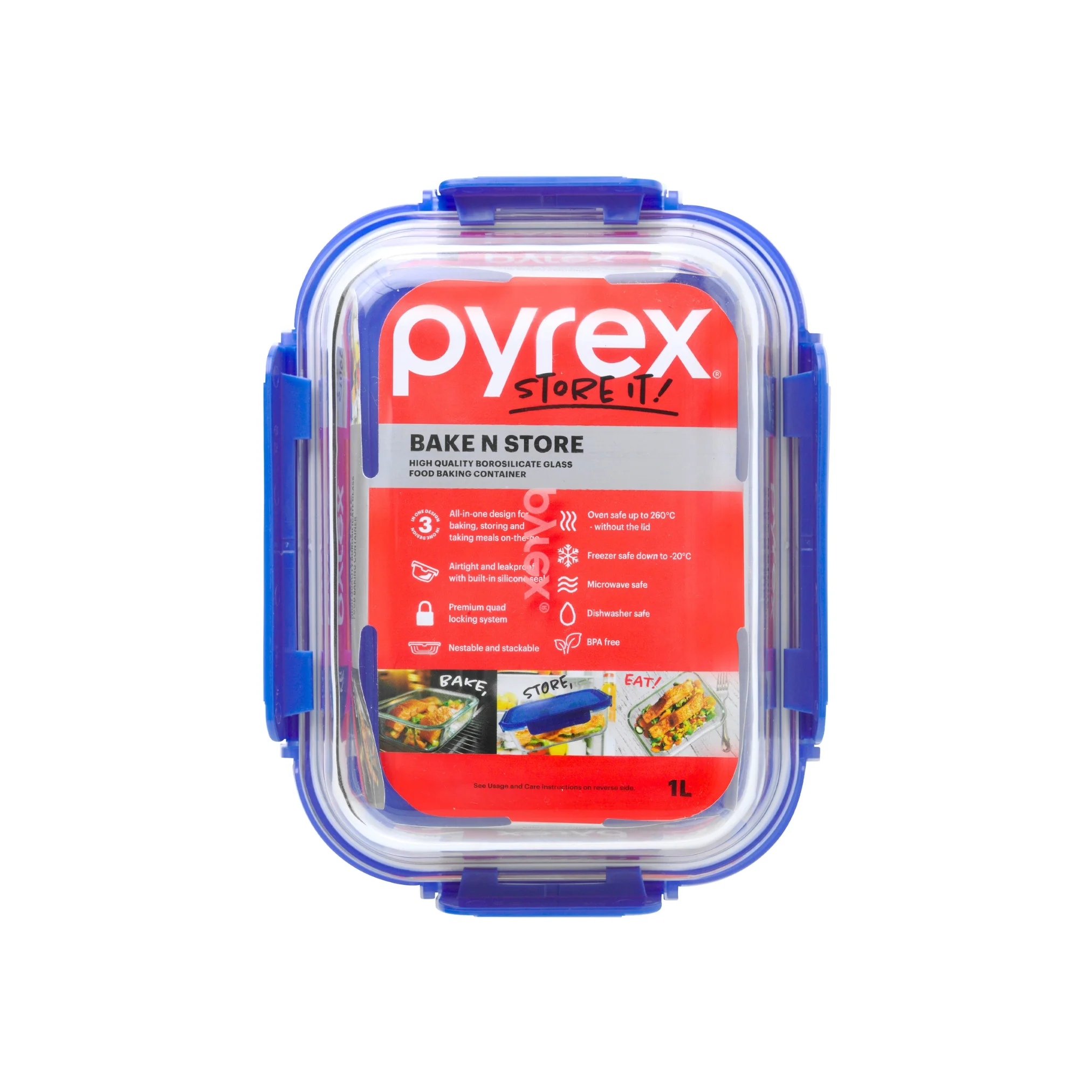 Pyrex® Bake N Store Rectangle 1L - Image 7