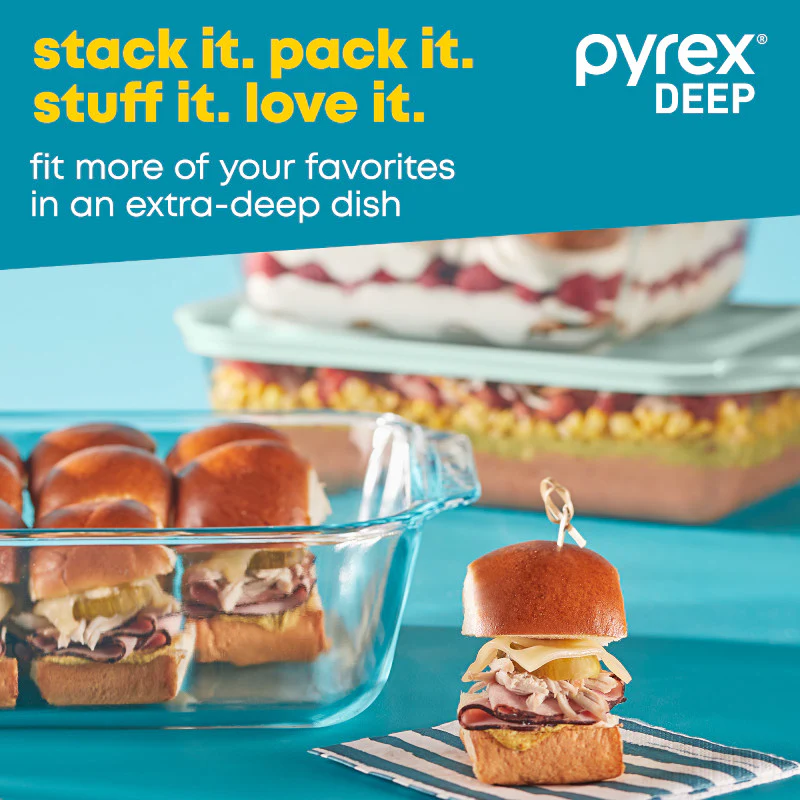 Pyrex® Deep Dish Square Baker 2.5L - Image 2