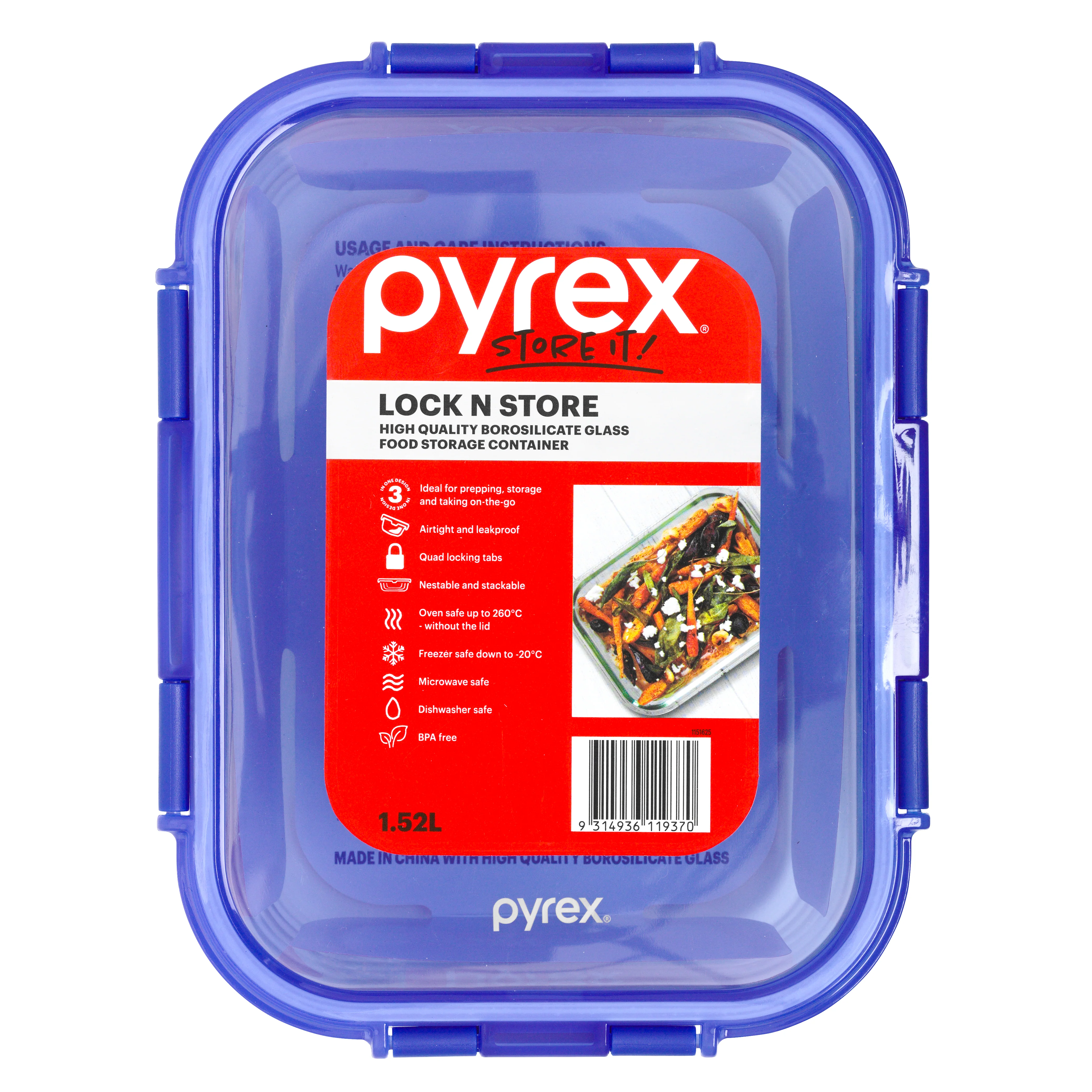 Pyrex® Storage Lock N Store Rectangle 1.52L - Image 2