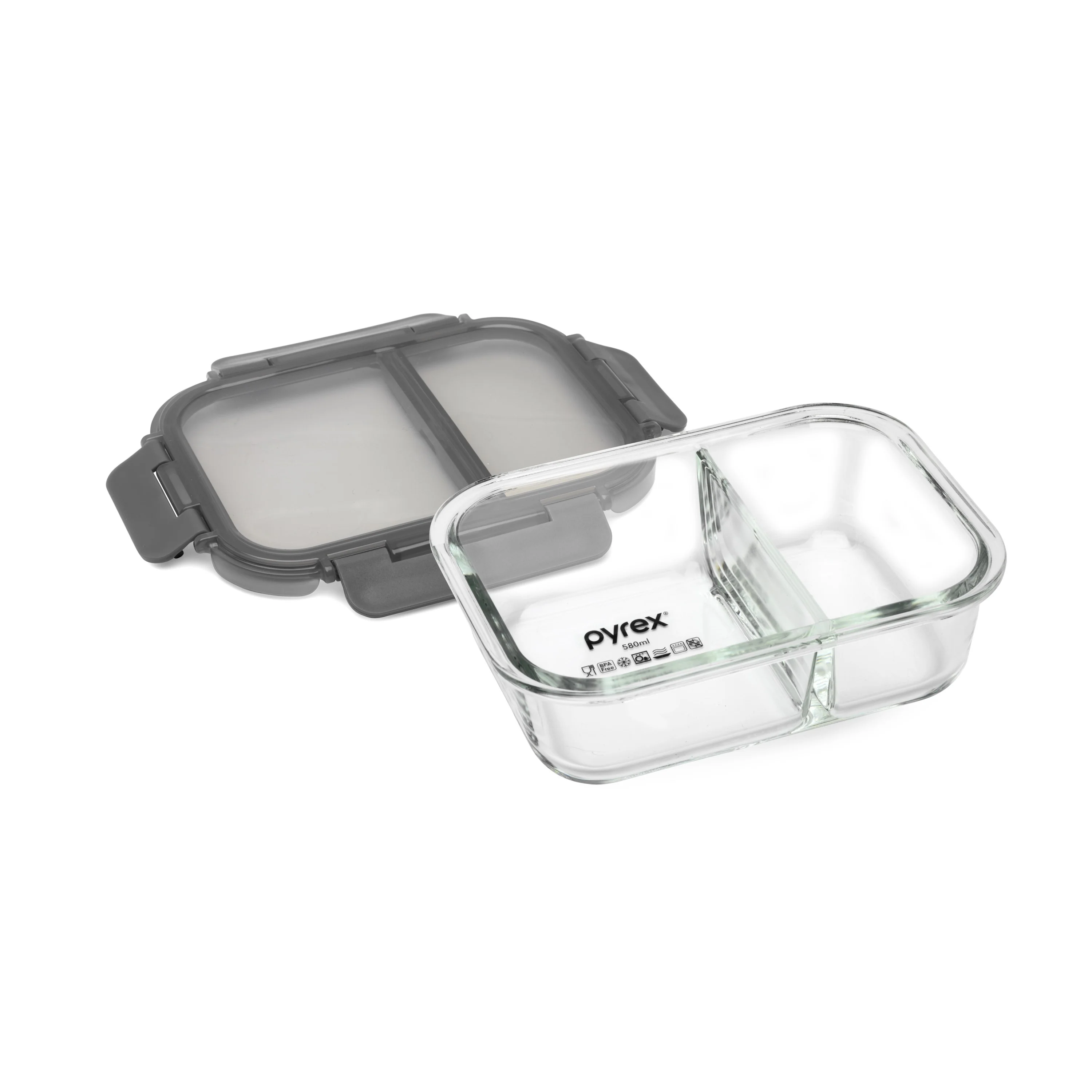 Pyrex® Divided Meal Prep Storage 580mL - Image 5