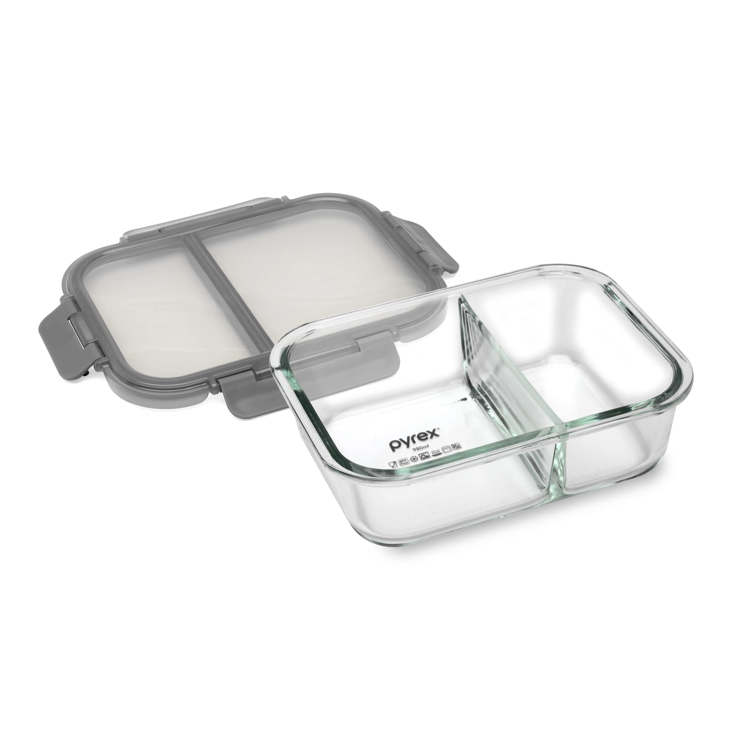 Pyrex® Divided Meal Prep Storage 980mL - Image 5
