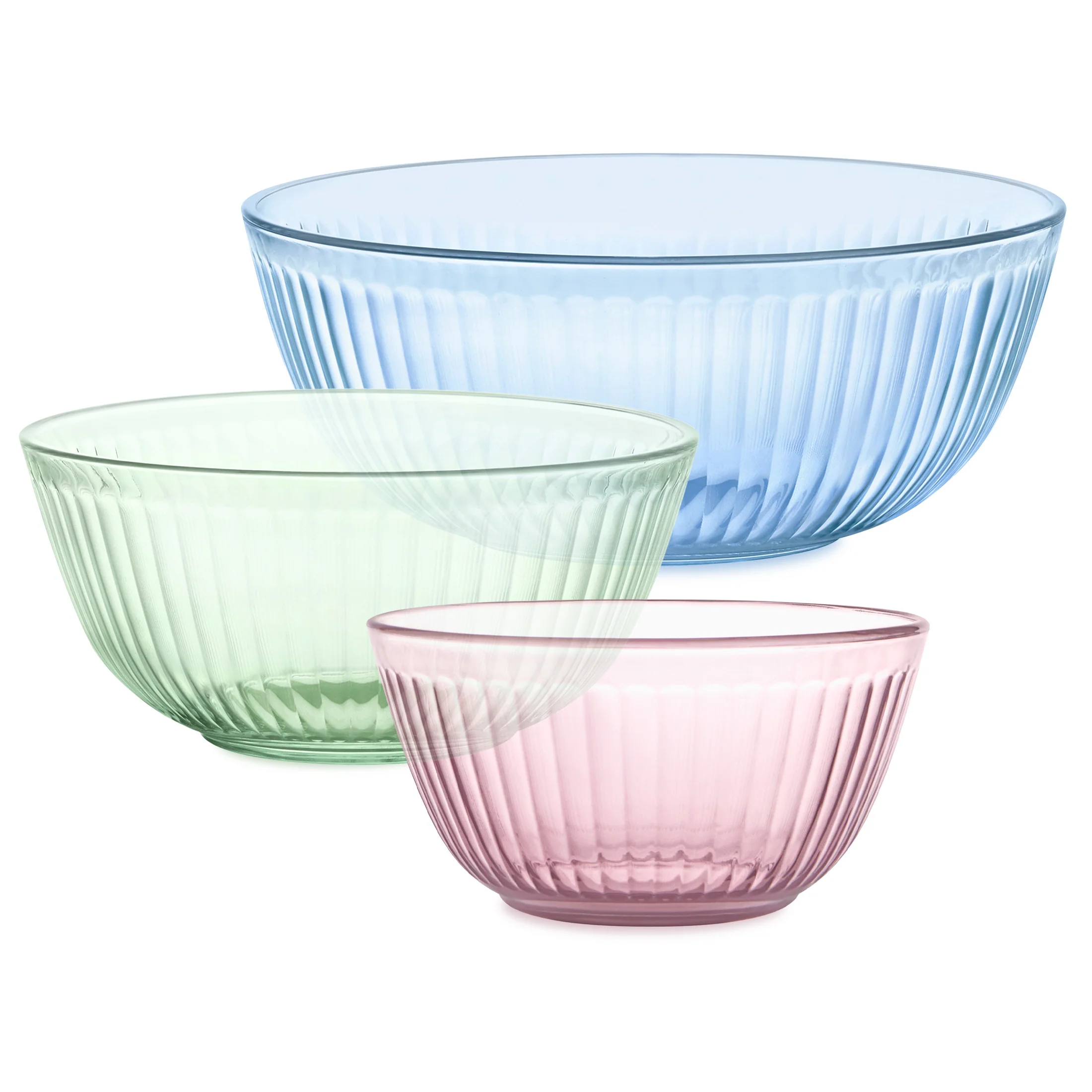 Pyrex® Colors Sculptured 3 Piece Bowl Set