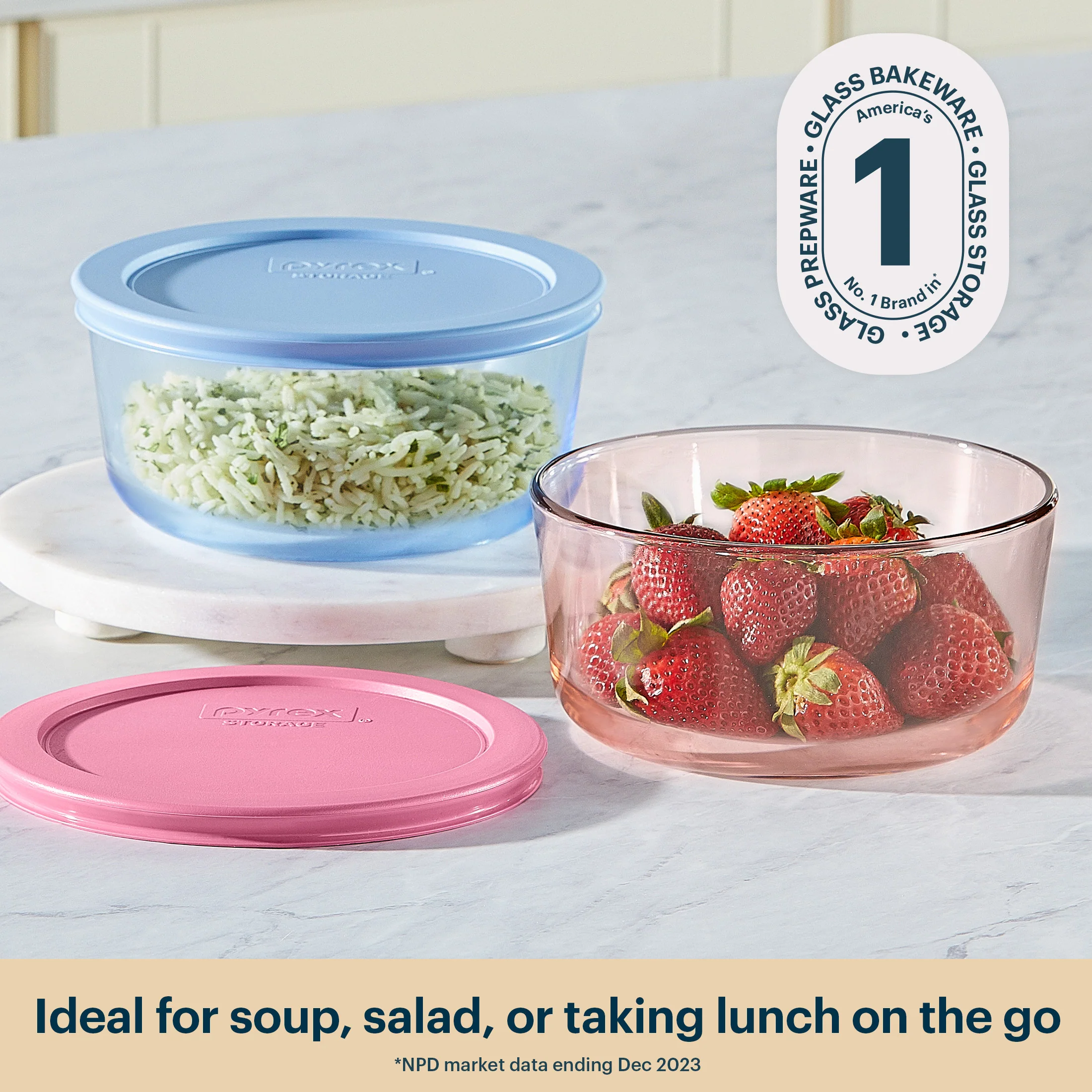 Pyrex® Colors Simply Store Storage 2 Piece Set - Image 4
