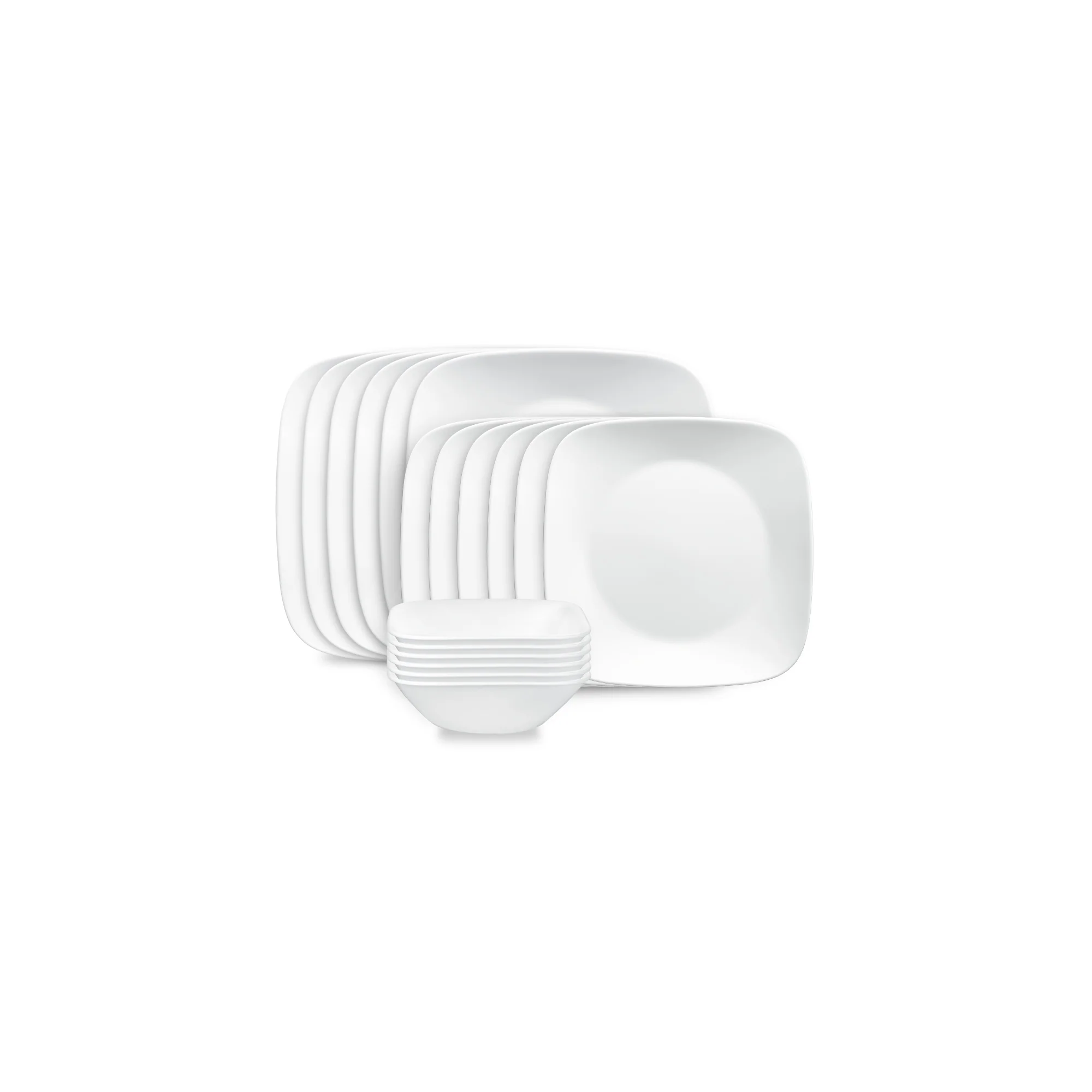 Corelle® Square Pure White 18 Piece Dinner Set-DTCM - Image 8